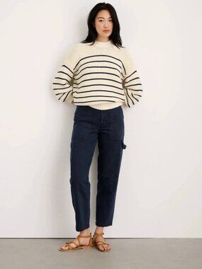 NWT Alex Mill Phoebe Pant in Navy Recycled Denim / Size 24
